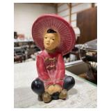 Antique Oriental Pottery Figurine