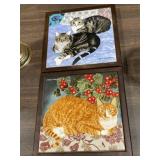 Hand Painted Cat Tiles