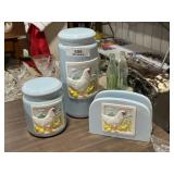 Curtis Swan Canisters & Napkin Holder