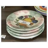 4 Hand Painted Plates