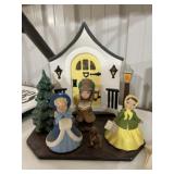 Ceramic Christmas Caroling Scene