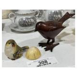 Large Metal Bird Figurine