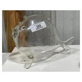 Large Glass Art Deco Fish Vase