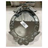 Ornate Etched Mirrored Vanity Tray