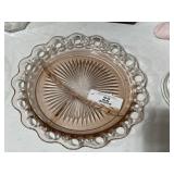 Pink Depression Divided Plate