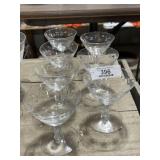 Set of 7 Stem Fostoria Crystal Glasses