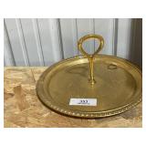 Ornate Brass Snack Tray