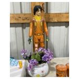 Hand Painted Flower Pot & Toy