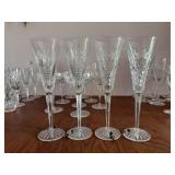 4 Waterford Crystal Champagnes