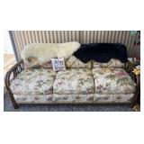 Vintage Rattan 3 Cushion Sofa
