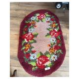 Vintage Oval Floral Rug