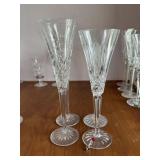 4 Waterford Crystal Champagne Flutes