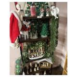 Metal Shelf & Christmas Collectibles
