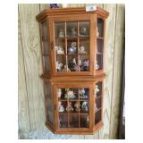 2 Wall Display Cabinets with Contents