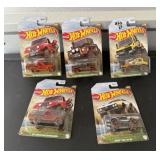 5 As New In Package Die-Cast Hot Wheels Cars
