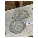 2 Pressed Glass Tidbit Bowls