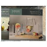 5 Piece Glass Pitcher with Glasses