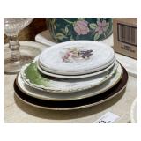 Decorated Plates, Trivet and Bowls