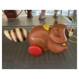 Fisher Price 1979 Racoon Pull Toy