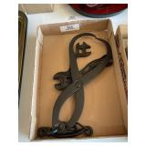 2 Vintage Wrenches & Ice Tongs