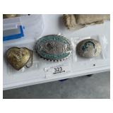 3 Belt Buckles