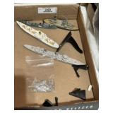 4 Metal Paperweight Ships