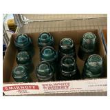 10 Utility Pole Glass Insulators