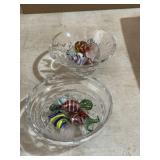 2 Pressed Glass Finger Bowls