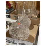 Pressed Glass Covered Candy Dishes