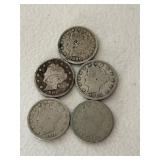 5 Various Date V Nickles