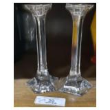 Signed Crystal Pentagon Candlesticks