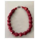 Large Red Stone Vintage Necklace
