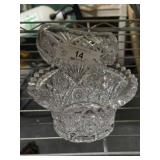 2 Small Antique Cut Glass Pieces