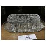 Vintage Glass Butterdish