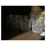 4 Waterford Crystal Double Old Fashion Glasses