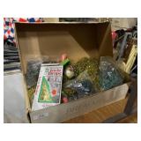 Box of Vintage Christmas Items