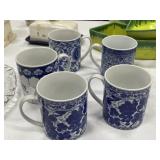 5 Porcelain Mugs
