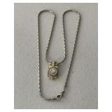 Rolex Style Solitaire Necklace