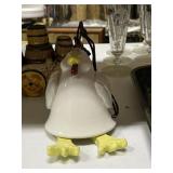 Rare Vintage Ceramic Chicken Bell
