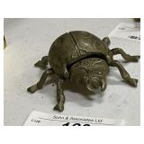 Vintage Brass Lady Bug Ashtray / Trinket Box