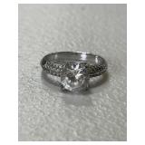 Sterling Silver Engagement Ring