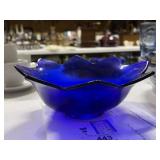 Cobalt Tulip Bowl