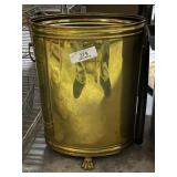 Brass Claw Foot Trash Can