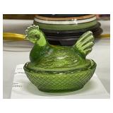 Miniature Green Nesting Hen