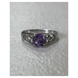 Sterling Silver Amethyst Ring