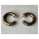 Signed Hoop Earrings