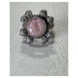 Sterling Silver Rose Quartz Gemstone Ring