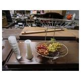 Metal Fruit Basket with Fruit