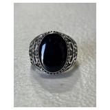 Ornate Vintage Estate Onyx Ring