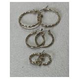 3 Pair Hoop Earrings